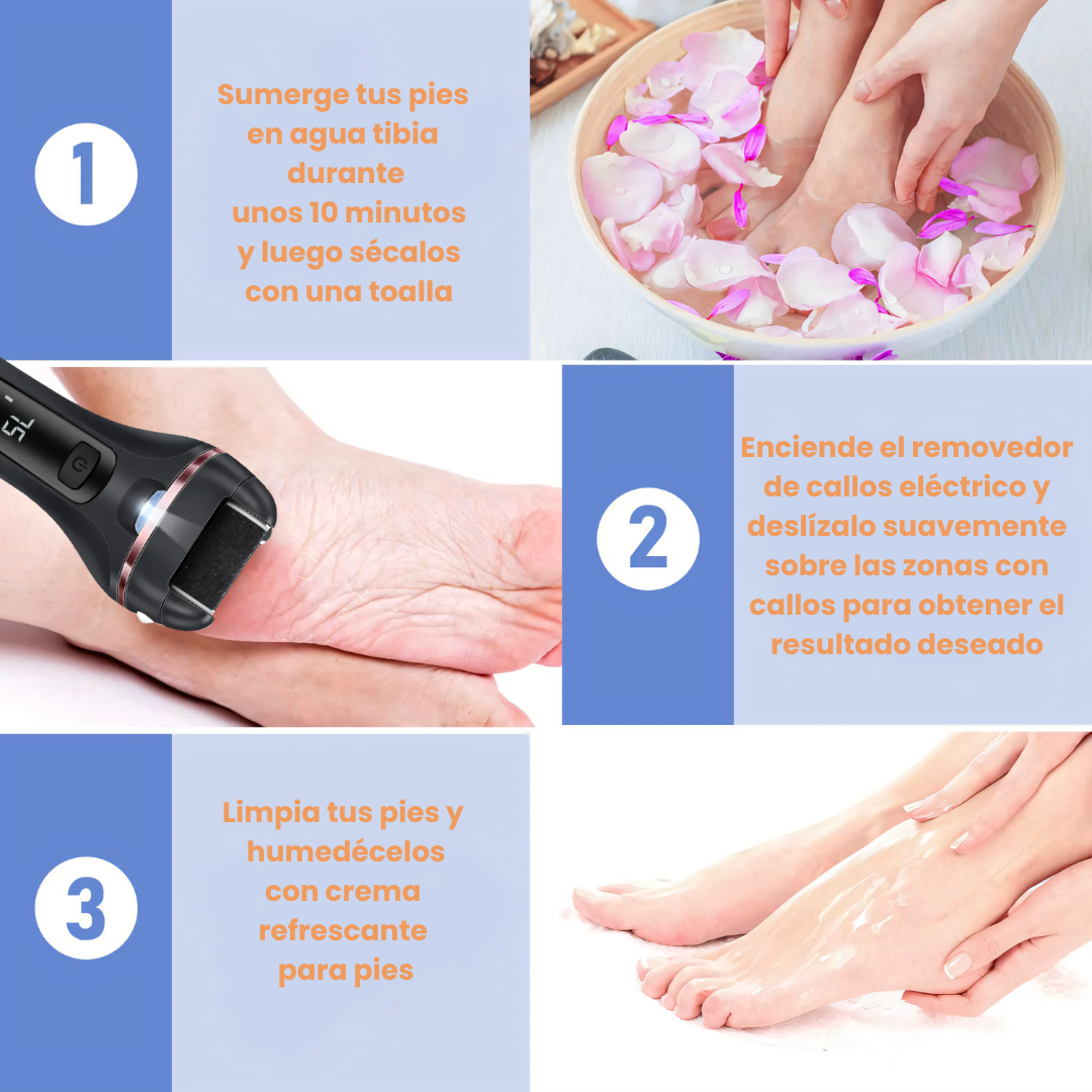 Exfoliante para pies portátil